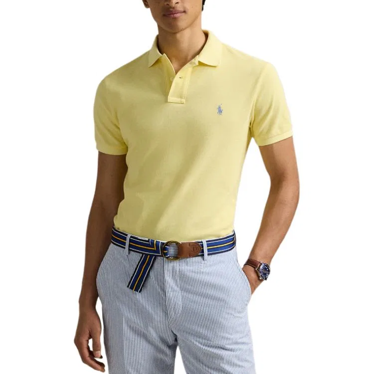 Поло из хлопка с вышивкой Polo Pony Polo Ralph Lauren, Yellow — фото 4