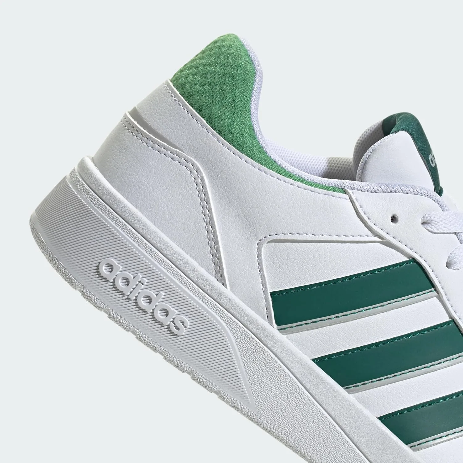 Кроссовки Adidas CourtBeat, белый/зеленый/серый — фото 4