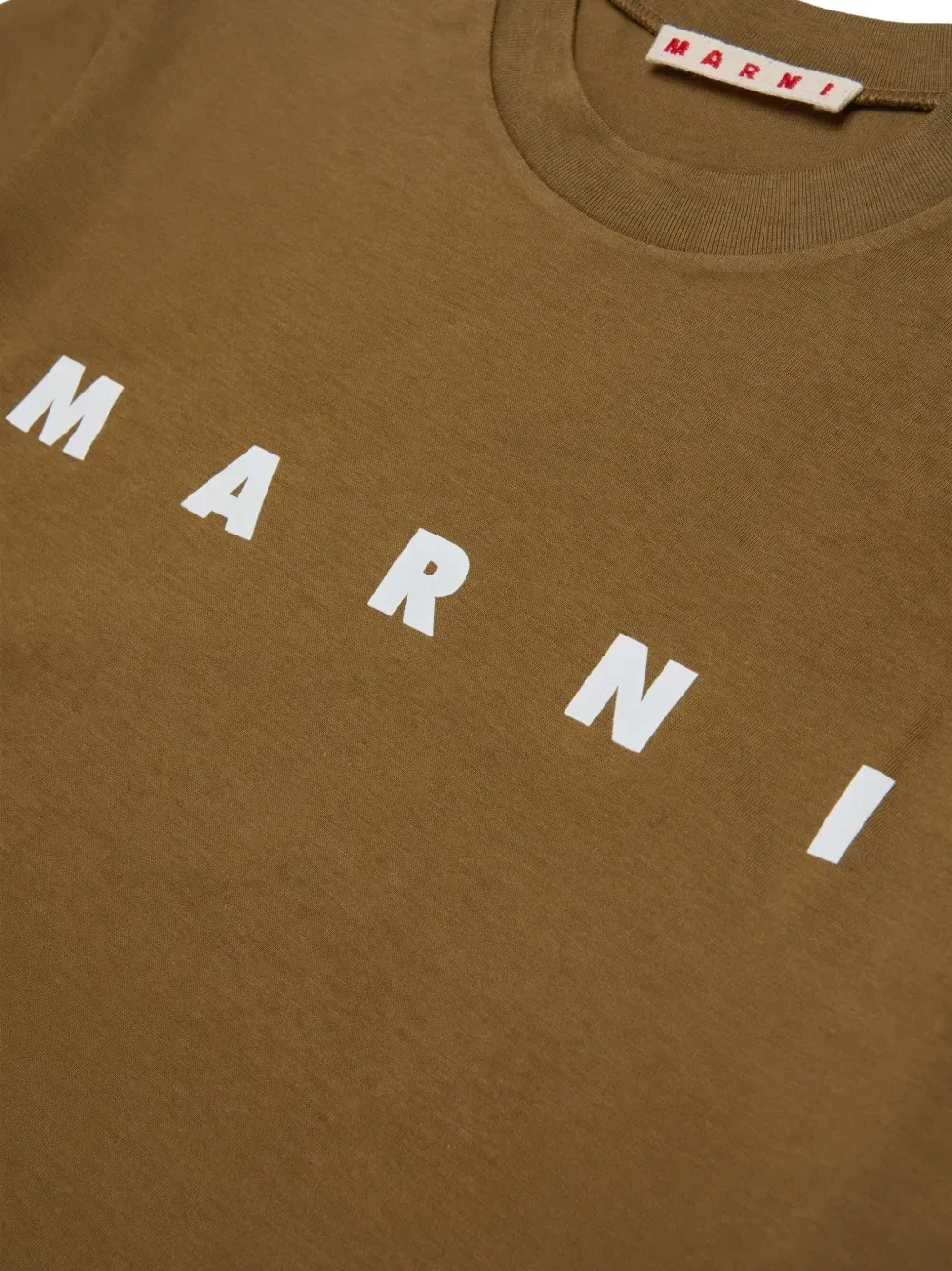 Футболка с логотипом Marni Kids, коричневый — фото 4