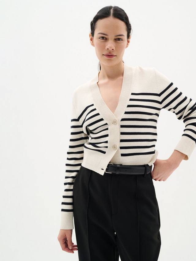 

Кардиган в полоску от уоллиса InWear, белый/черный