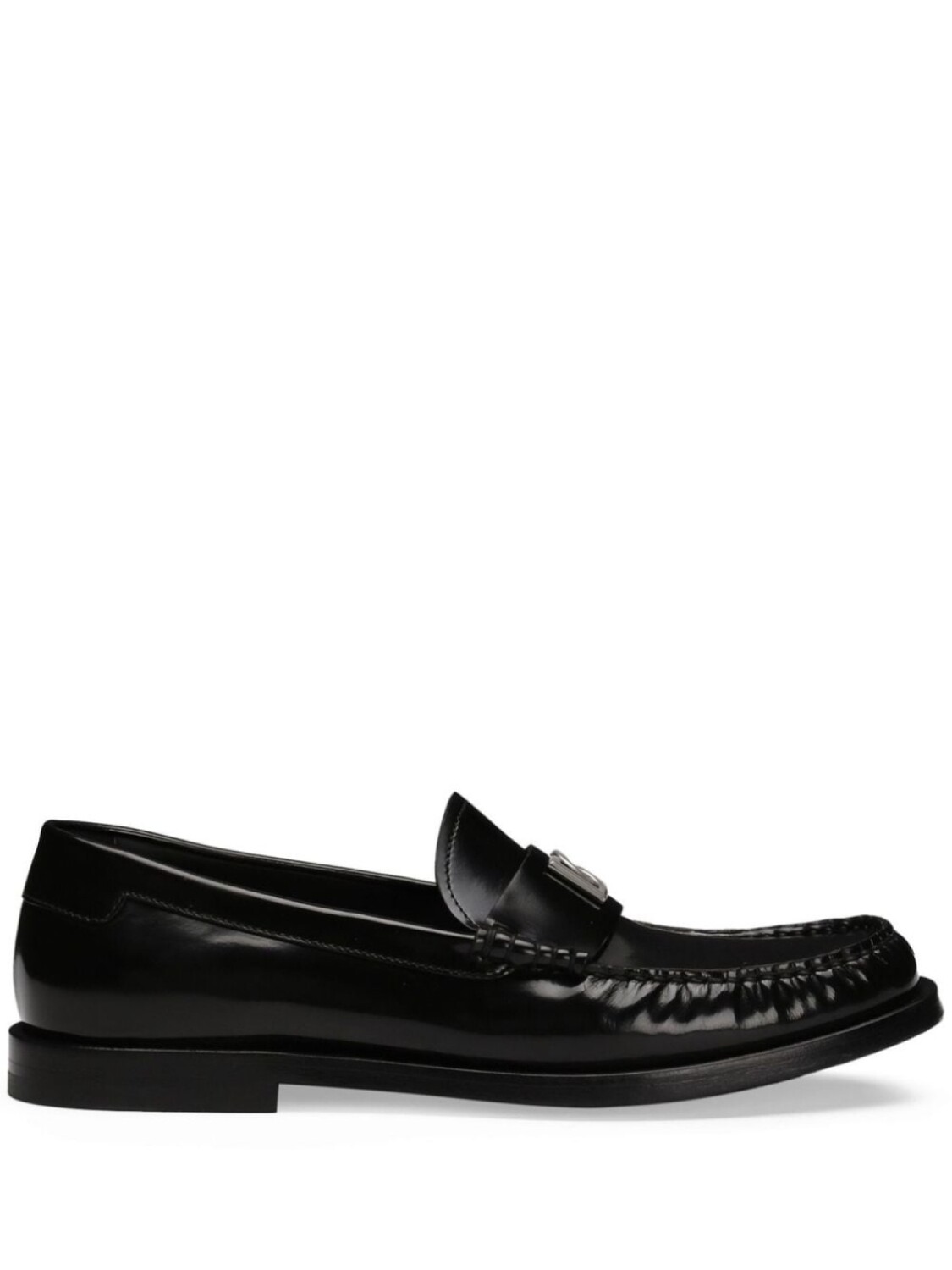 Dolce & Gabbana мокасины с логотипом, черный