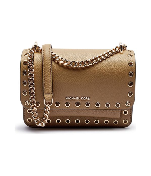 

Сумка через плечо Michael Kors кожаная с декором, бежевый
