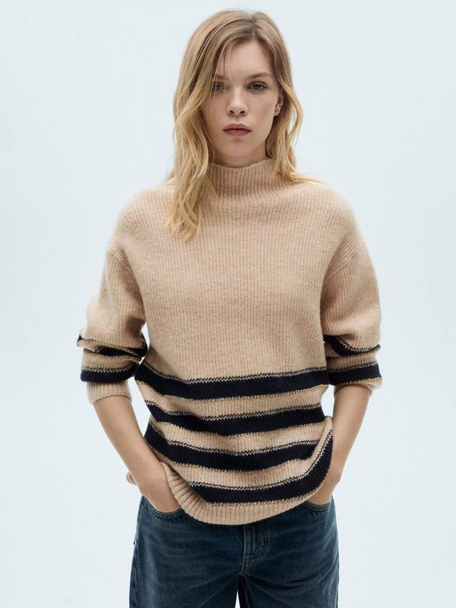

Джемпер в полоску capitan Mango, цвет Beige/Multi