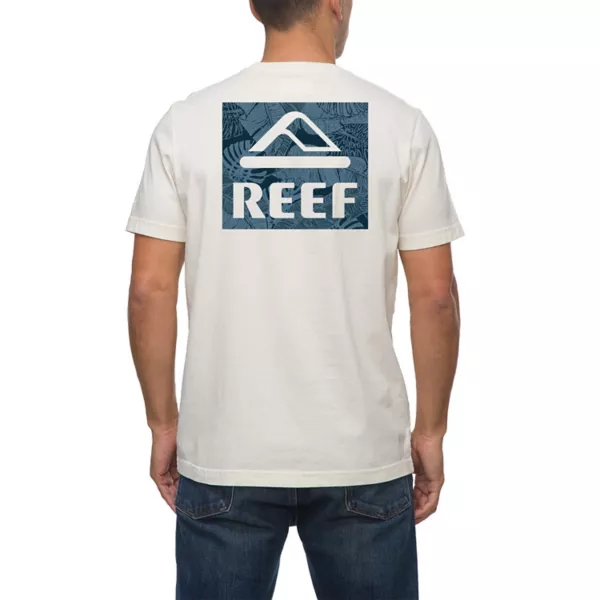

Мужская футболка с принтом в стиле хайдинг Reef, белый