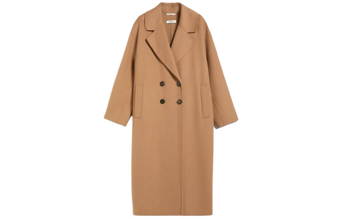

Холланд Коллекция Двубортное Шерстяное Пальто Женское Хаки MaxMara