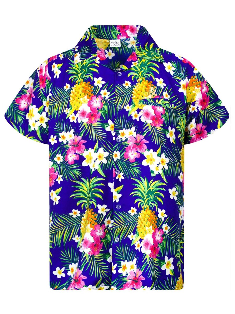 

Рубашка King Kameha Pineapple Flowers, синий