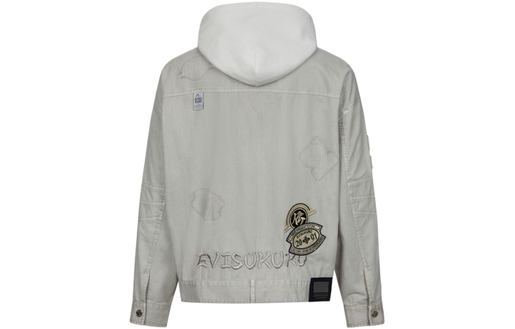 

EVISU Джинсовая куртка мужская бежево-желтые, Желтый, EVISU Джинсовая куртка мужская бежево-желтые