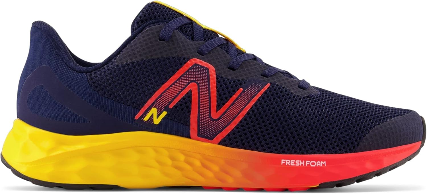 Кроссовки New Balance Unisex-Child Fresh Foam Arishi V4 с шнуровкой, красный — фото 2