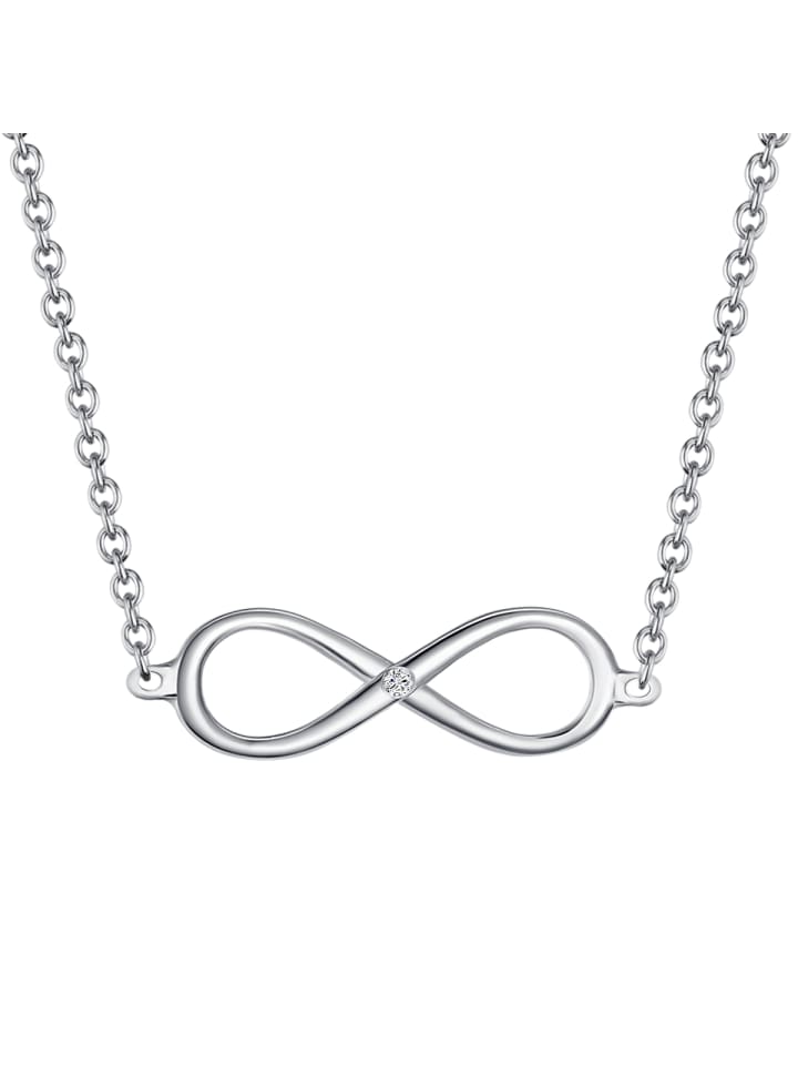 

Lulu & Jane Бриллиантовое колье, символ бесконечности, серебро 925 пробы, бриллиант в серебре