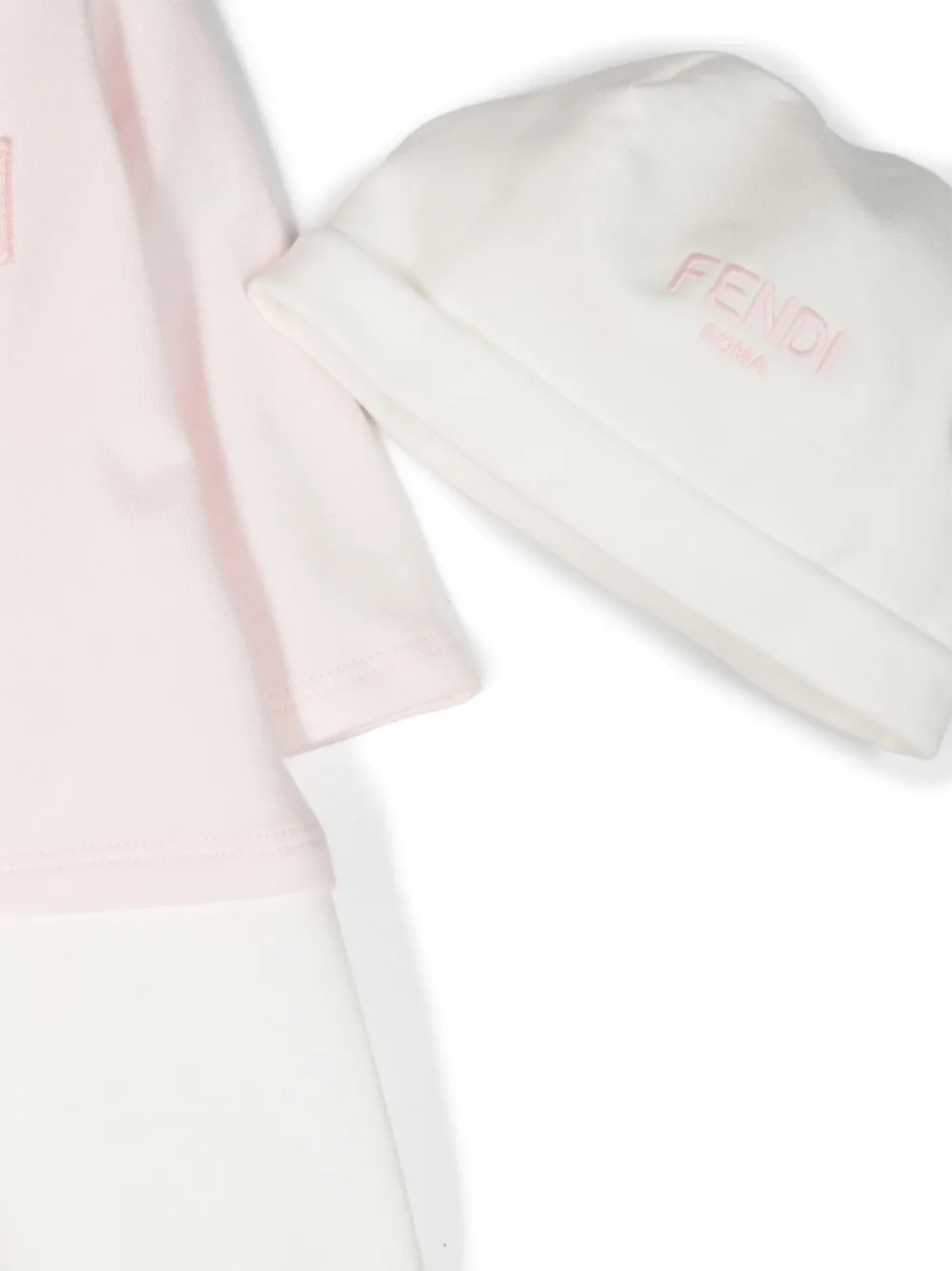 Пижама с вышитым логотипом Fendi Kids, розовый — фото 2