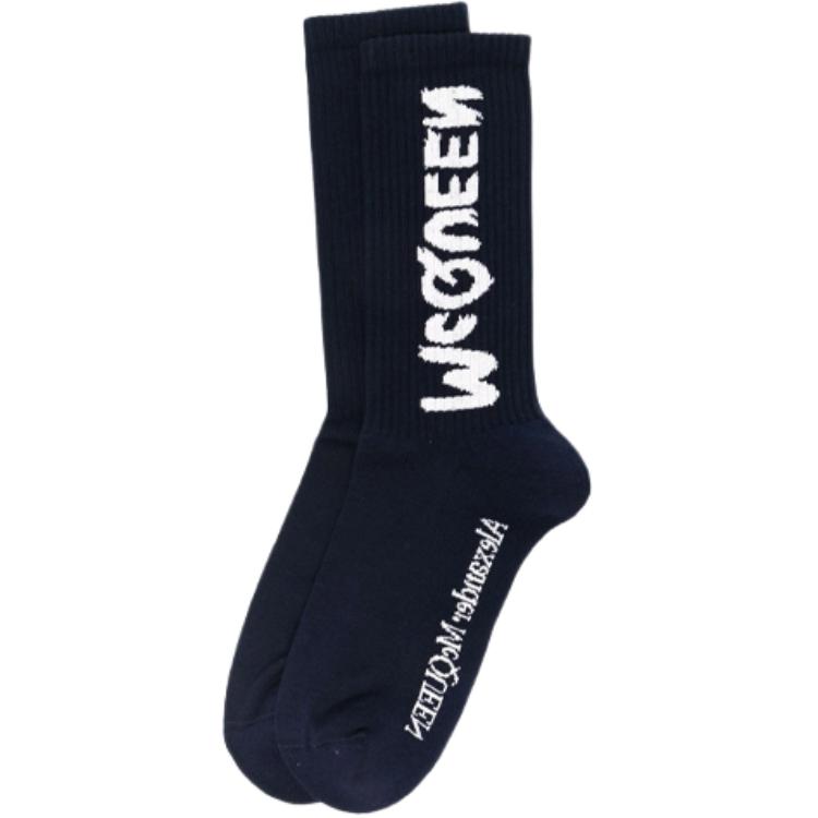 

Носки с принтом Graffiti Logo Alexander McQueen, 1 пара (черные)