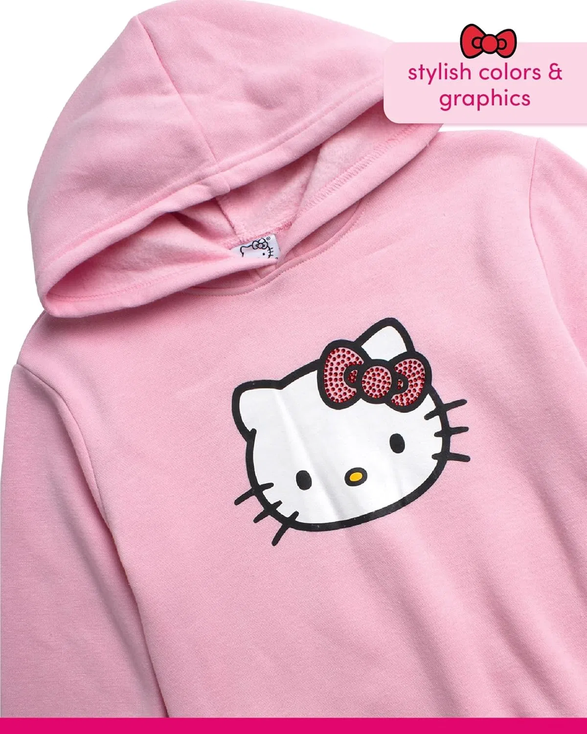 Детский спортивный костюм Hello Kitty, 2 предмета: худи и карго-джоггеры, Sweet Lilac — фото 3
