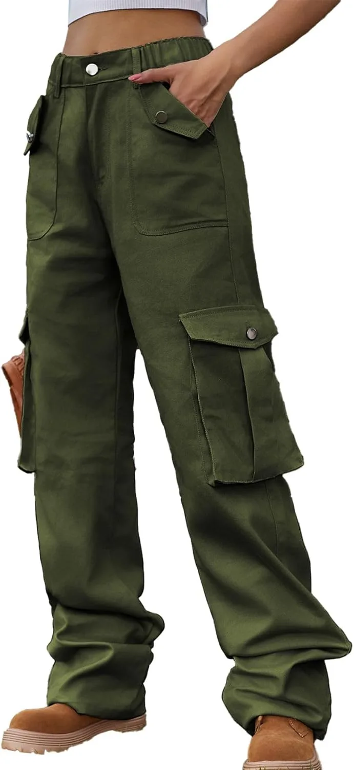 

Женские джинсы с высокой талией в стиле Y2K, прямые, с карманами