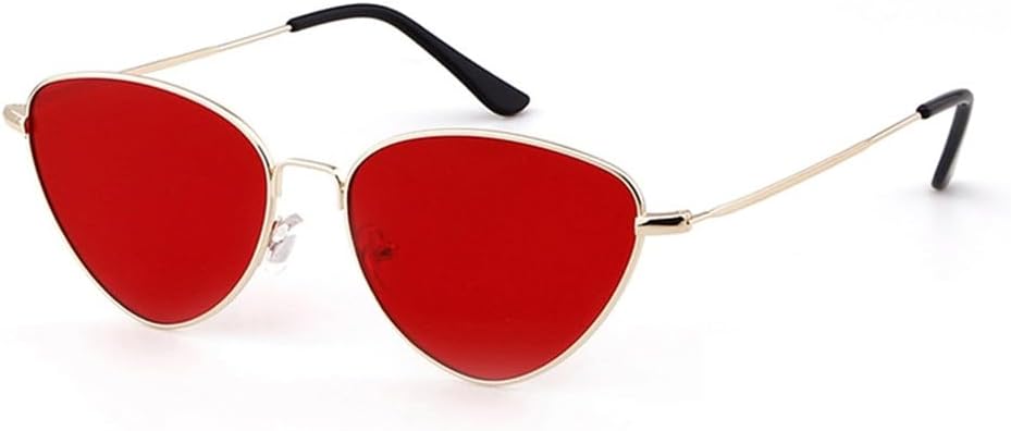 

Женские солнцезащитные очки в форме красного треугольника, винтажный ретро-стиль, металлическая оправа, «кошачий глаз», линзы с градиентом конфетных оттенков VFDHN, C2