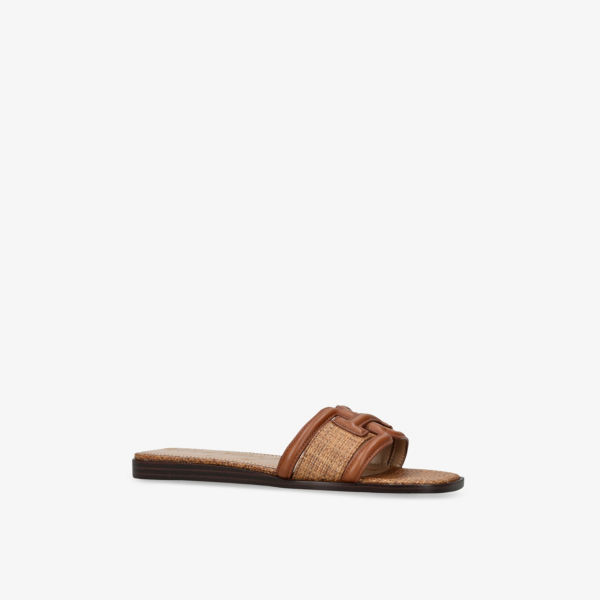 Сандалии кожаные Sam Edelman Irina с плетеными ремешками, коричневый — фото 3