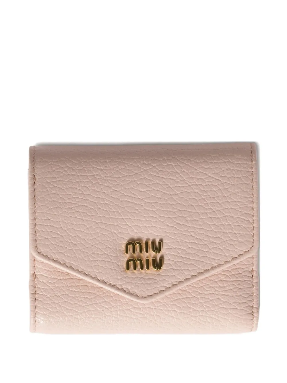 

Кожаный кошелек с логотипом MIU MIU