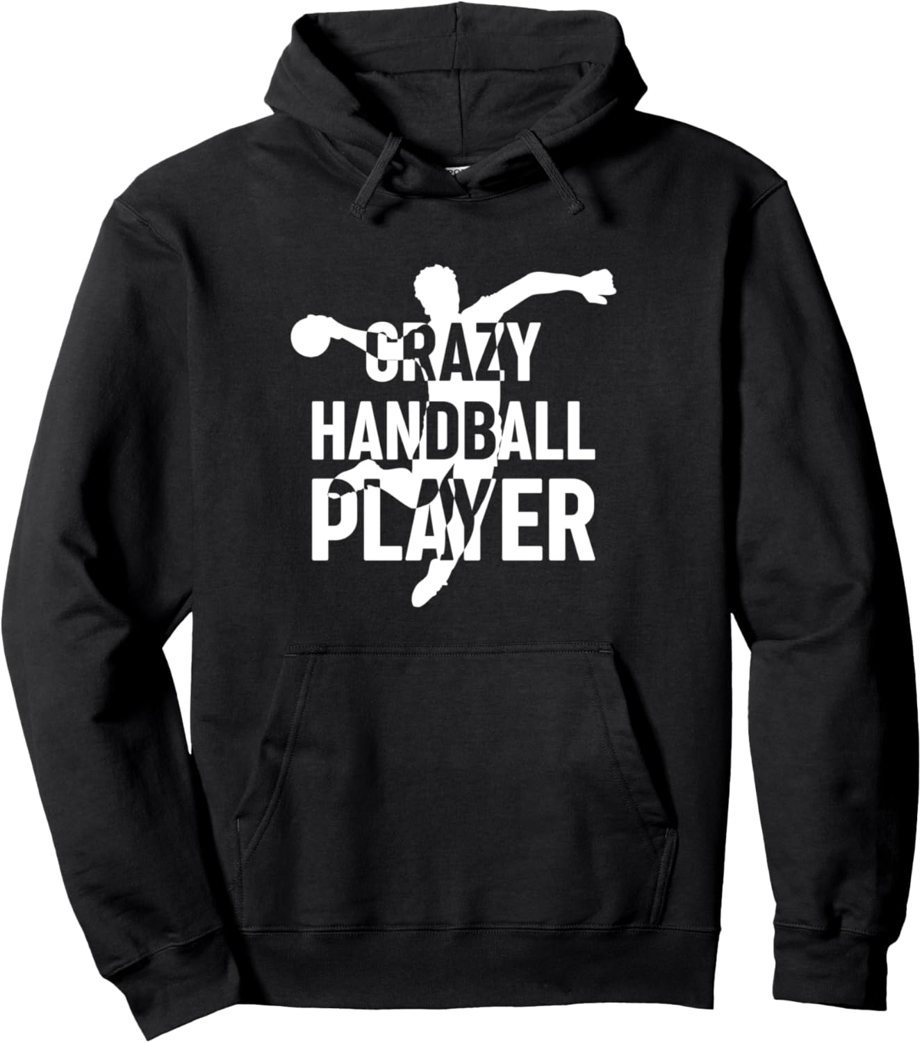 

Худи с силуэтом сумасшедшего гандболиста Handball Game Handball Sport Handball Team, черный