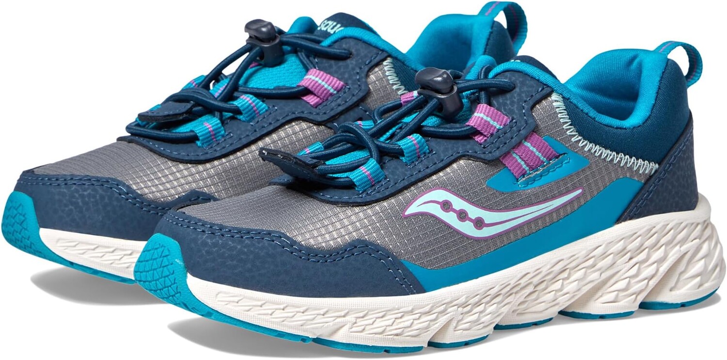 

Кроссовки Wind Shield 3.0 (Little Kid/Big Kid) Saucony Kids, цвет Navy/Grey/Turquoise, Синий, Кроссовки Wind Shield 3.0 (Little Kid/Big Kid) Saucony Kids, цвет Navy/Grey/Turquoise
