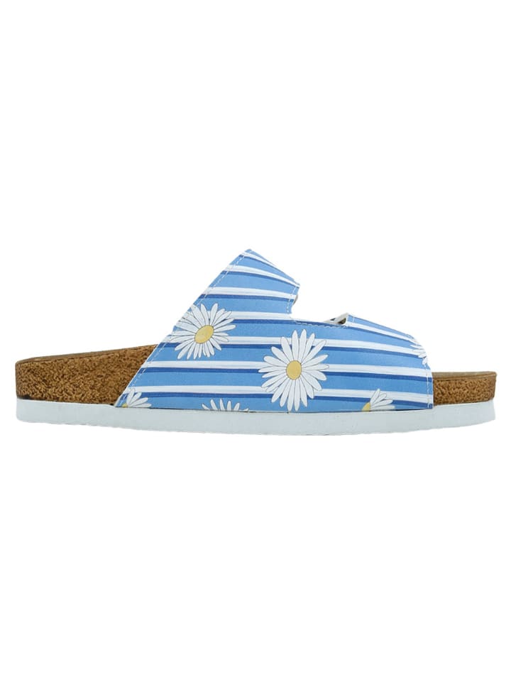 Сандалии на плоской подошве Dogo Stella Sandalen - Daisy Stripes, синий — фото 3