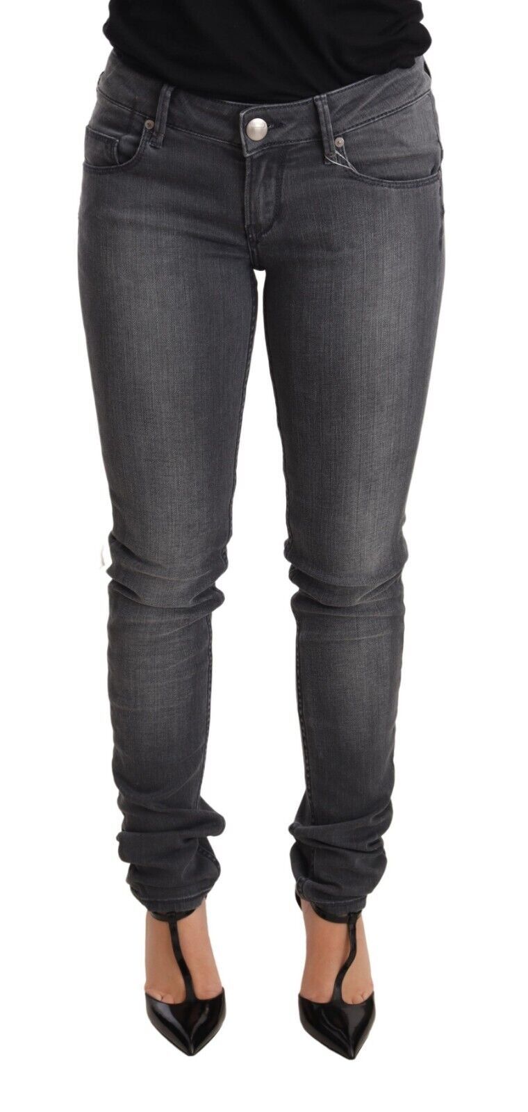 

Chic Acht Заниженная талия Узкие джинсы Yacht, Gray
