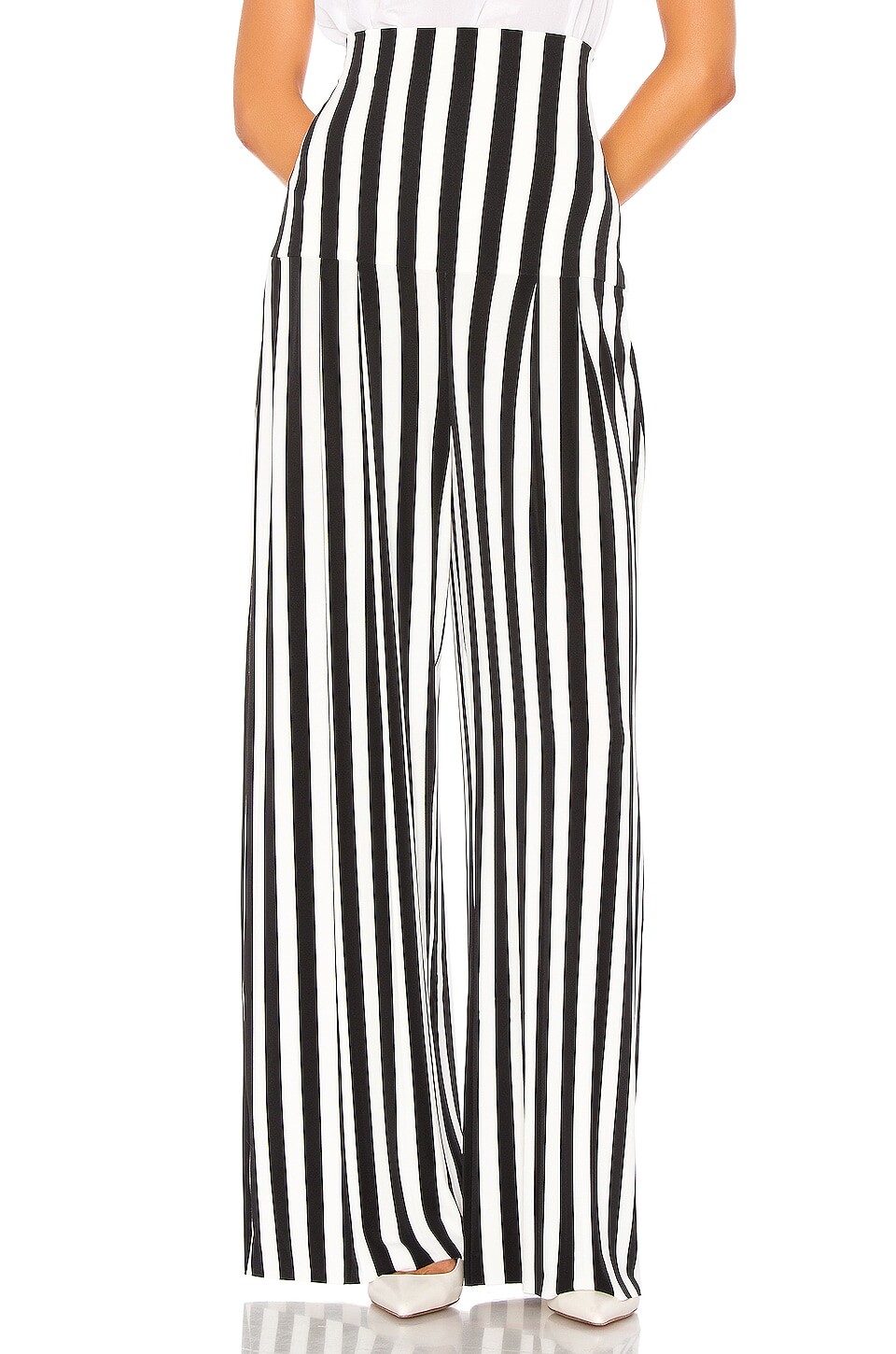 

Брюки Norma Kamali High Waist Pleat, цвет Stripe