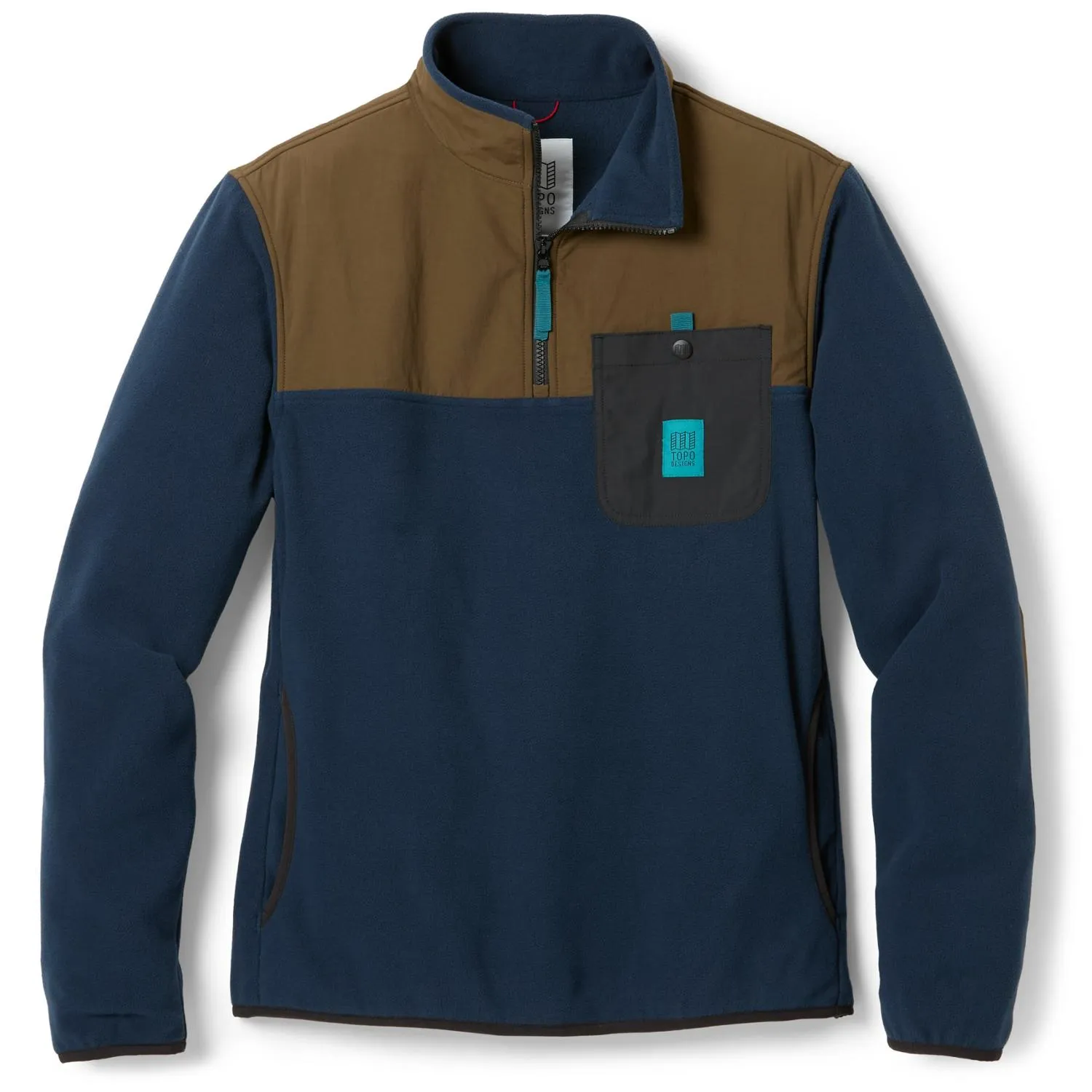 

Легкий флисовый пуловер с молнией на ¼ Vista - Мужской Topo Designs, Midnight/Desert Palm