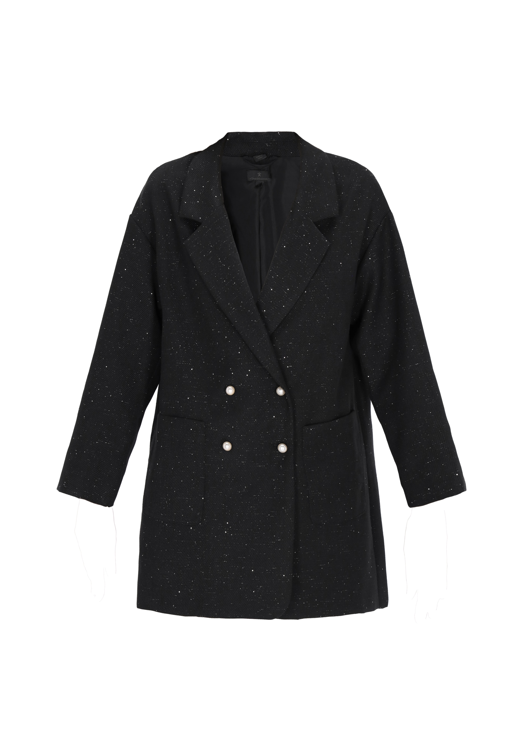 

DreiMaster Klassik Демисезонное пальто 'Festive' в черном цвете