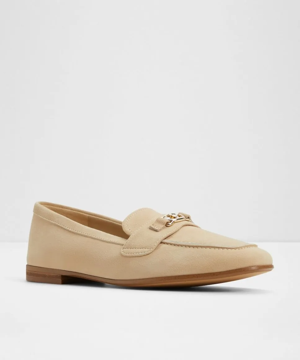 Женские кожаные мокасины с квадратным носком Aldo, бежевый — фото 4