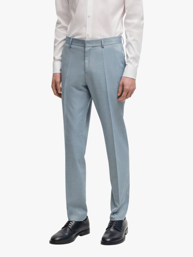 

Облегающие костюмные брюки HUGO BOSS, светло-синий