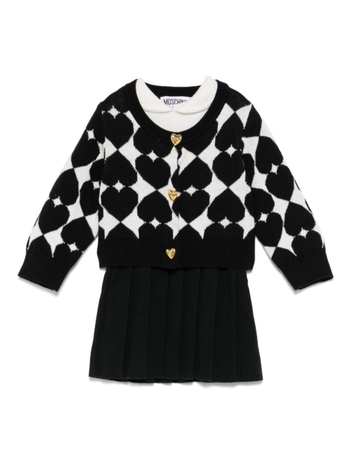

Moschino Kids комплект плиссированного платья (двойка), белый