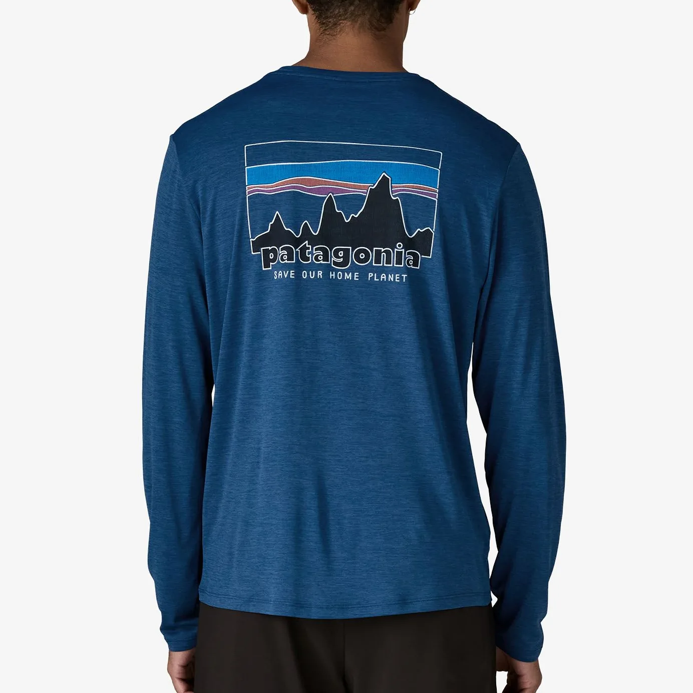 Футболка мужская Capilene Cool Daily Skyline Quick Dry Patagonia, черный/blk — фото 4