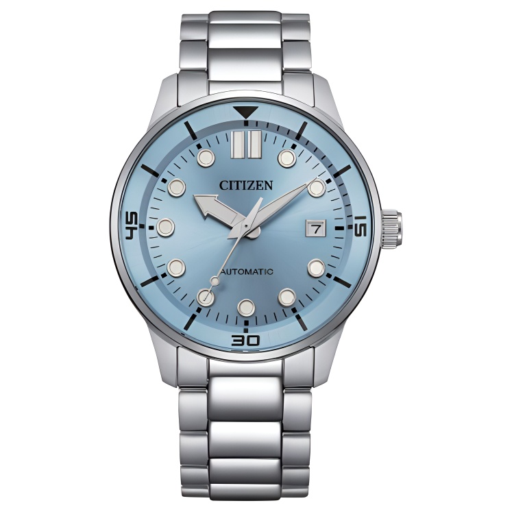 

CITIZEN Часы Mechanical Watch Series Automatic Mechanical Movement Stainless Steel Strap Watch 40mm Men's Watch Blue Dial, Blue Dial