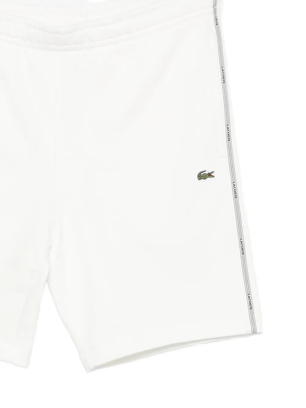 Шорты Lacoste с боковой полосой и нашивкой с логотипом, белый — фото 3