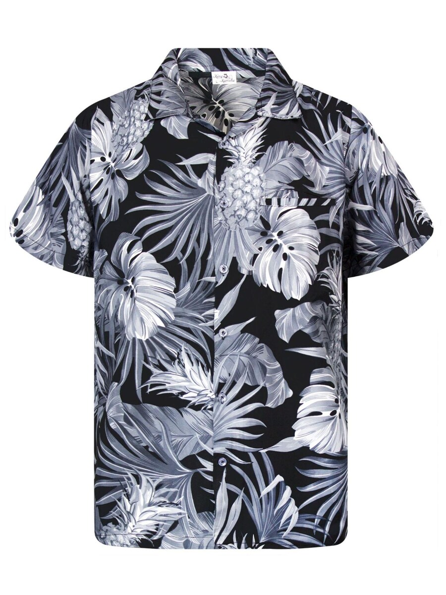 

Рубашка King Kameha Pineapple Leaves, серый