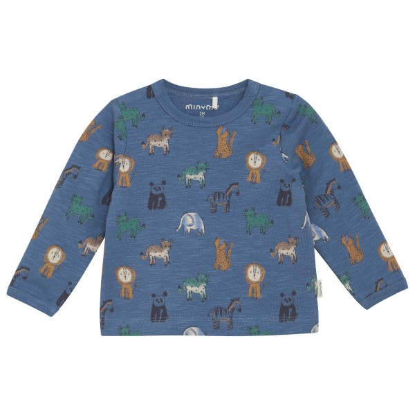 

Детская футболка l/s aop - длинный рукав Minymo, синий