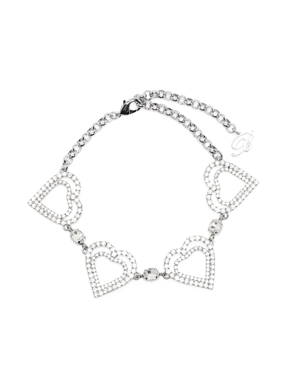 

Чокер со стразами BLUMARINE, серебяный