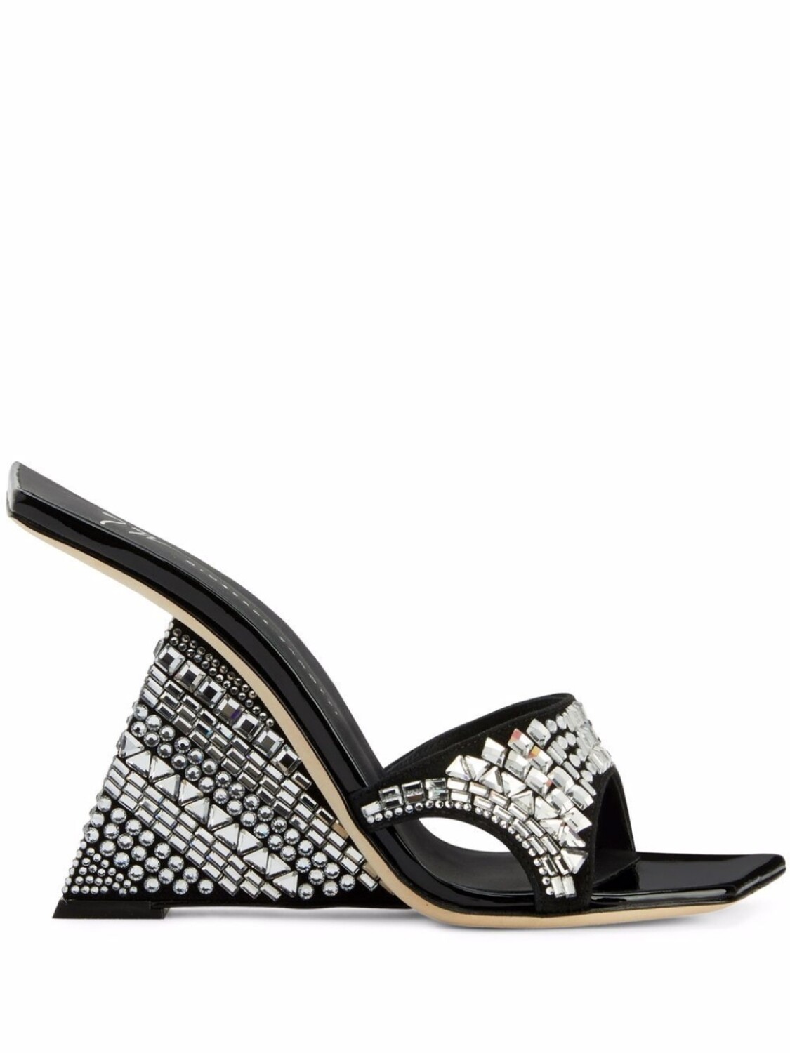 Giuseppe Zanotti мюли Akira Shine с кристаллами, черный