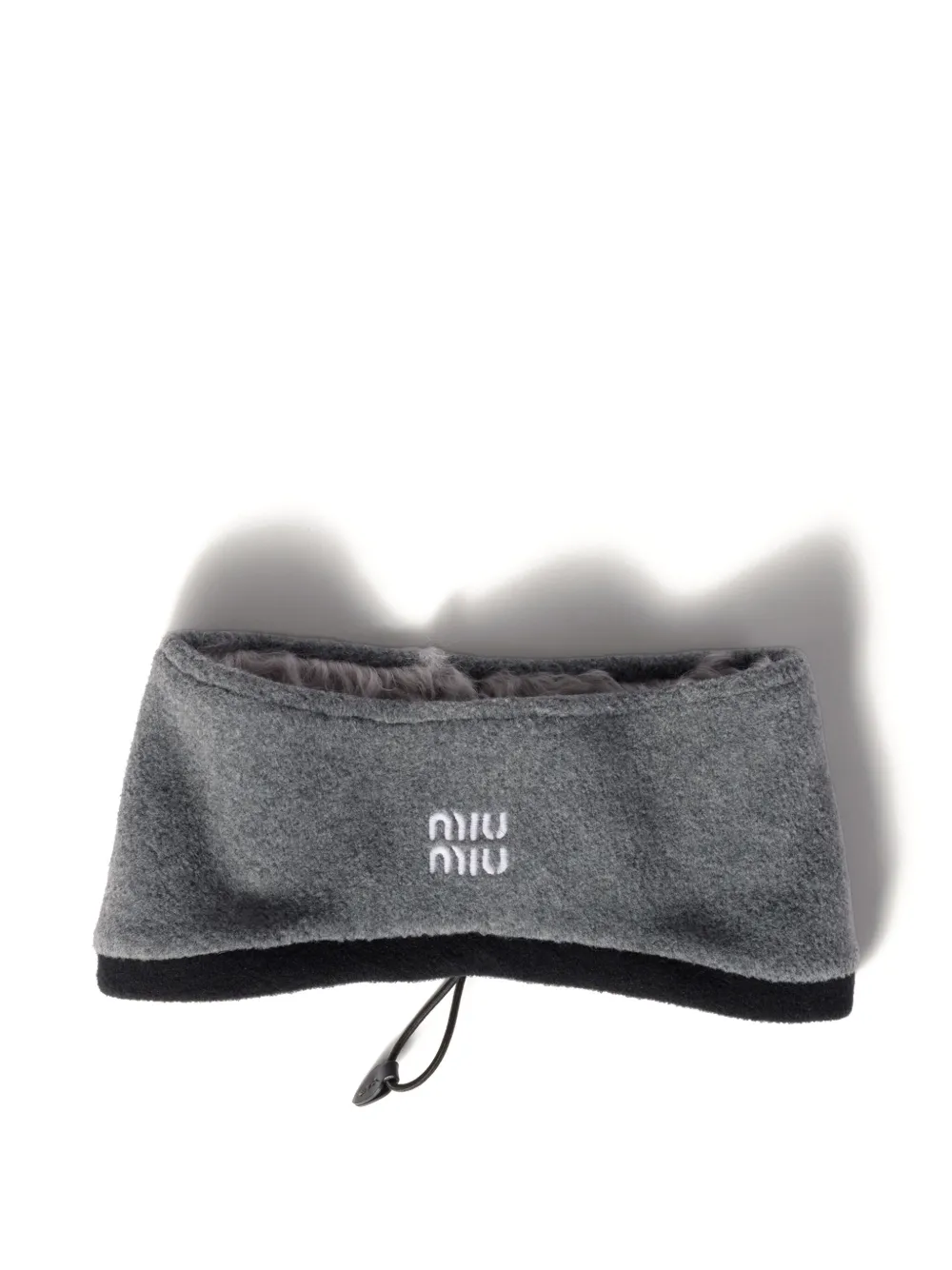 Флисовая повязка на голову Miu Miu, серый
