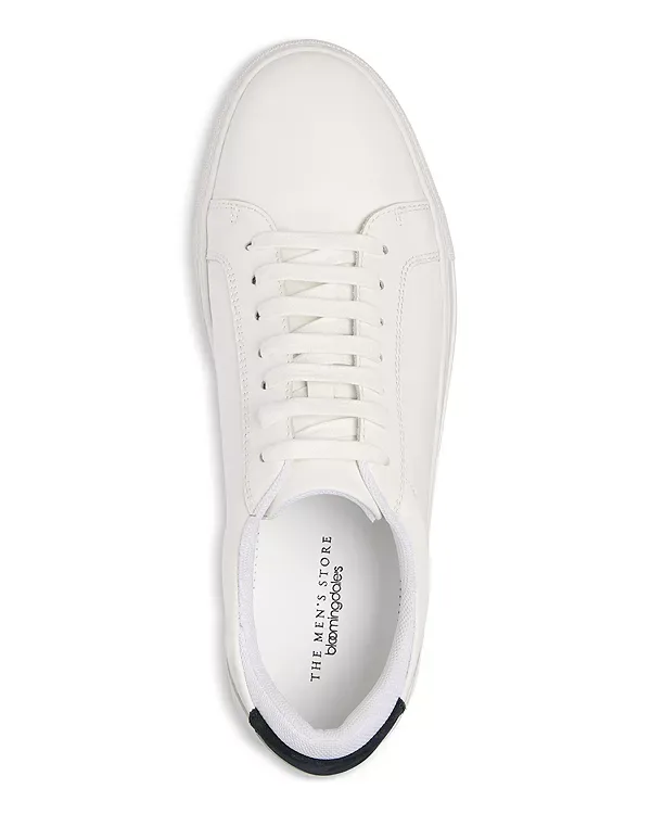 Модные кроссовки на шнуровке The Men'S Store At Bloomingdale'S, White/Navy — фото 2