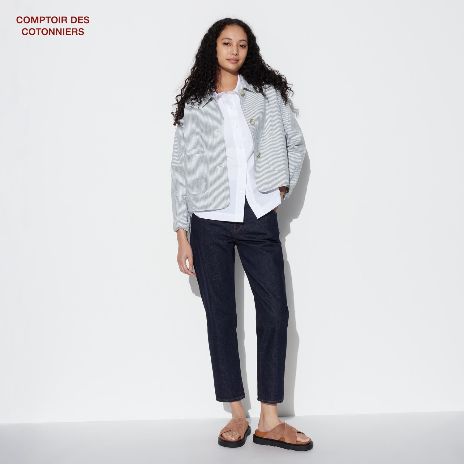 

Джинсы Uniqlo женские с напуском, синий