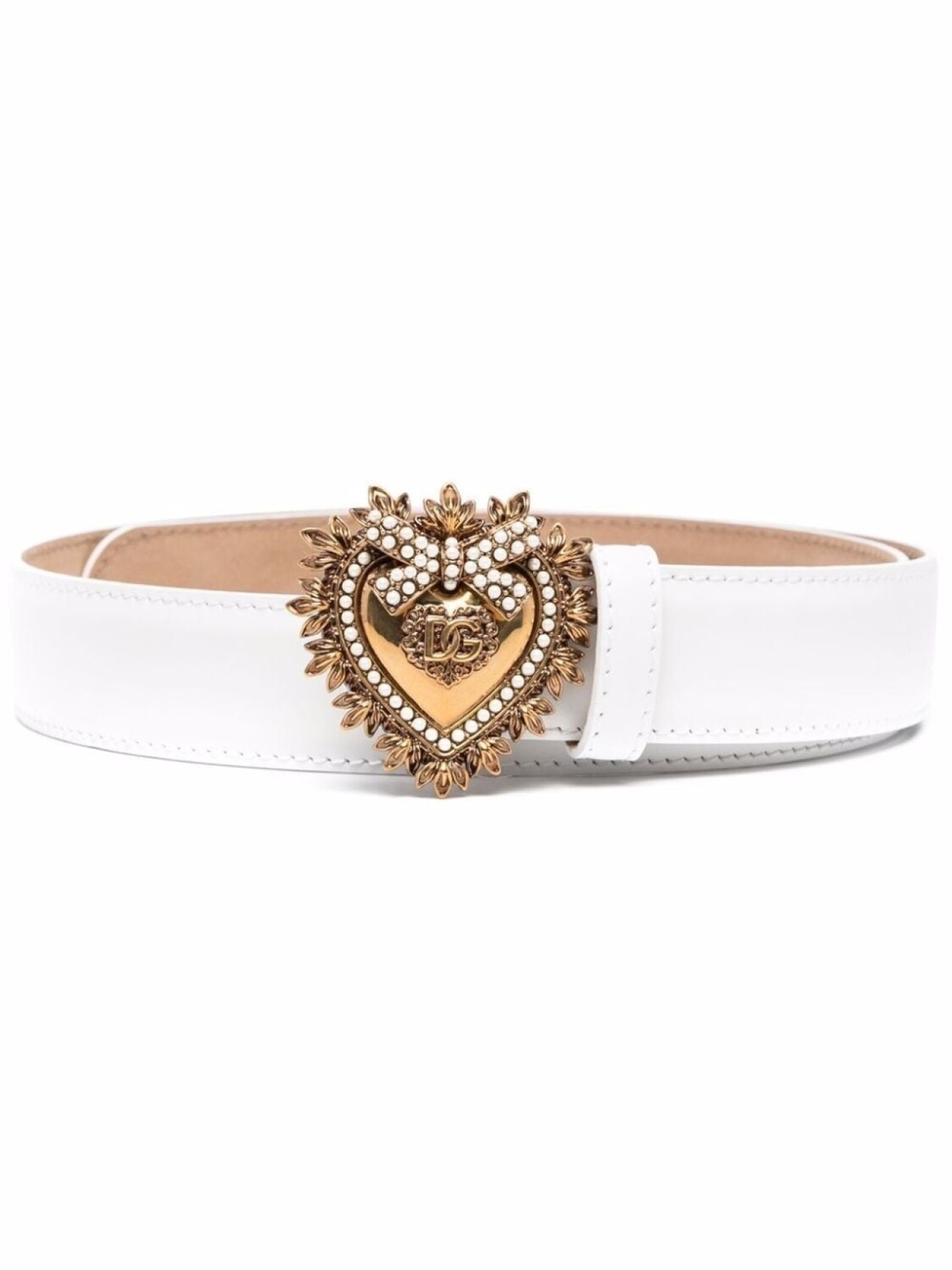

Dolce & Gabbana ремень с пряжкой в форме сердца, белый
