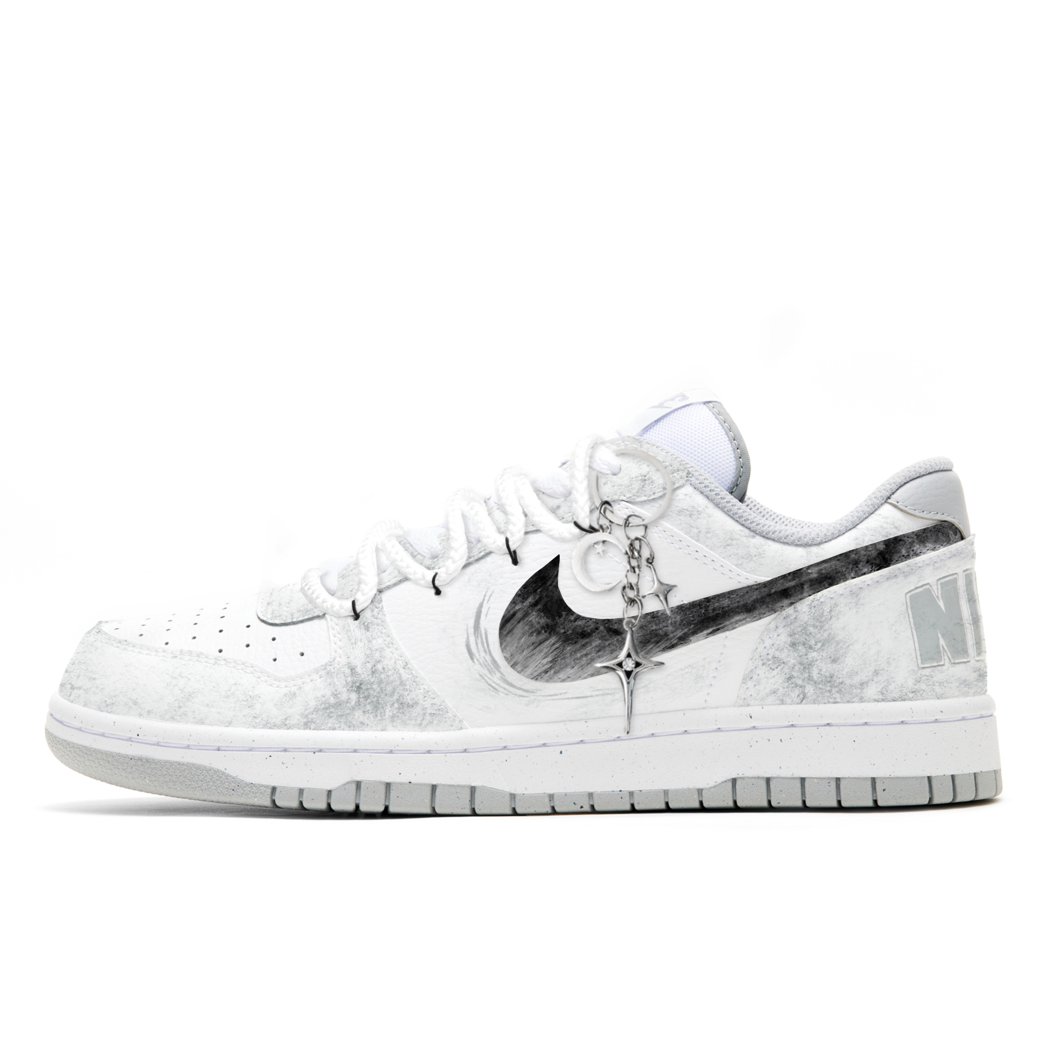 

Кроссовки для скейтбординга Big Smoky Ink, Shopping Bag Height Increasing, устойчивые к истиранию и скольжению, низкие, мужские Nike, белый серый (shopping bag)