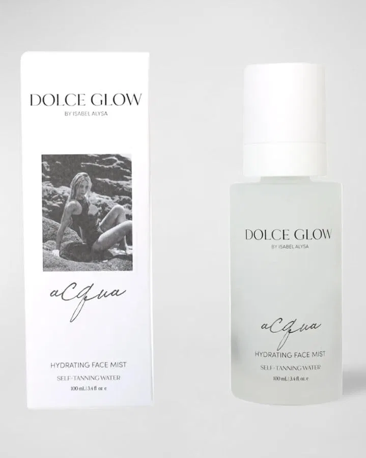 Термальная вода-автозагар для лица Dolce Glow Aqua Hydrating Face Mist, 3.4 fl oz — фото 2
