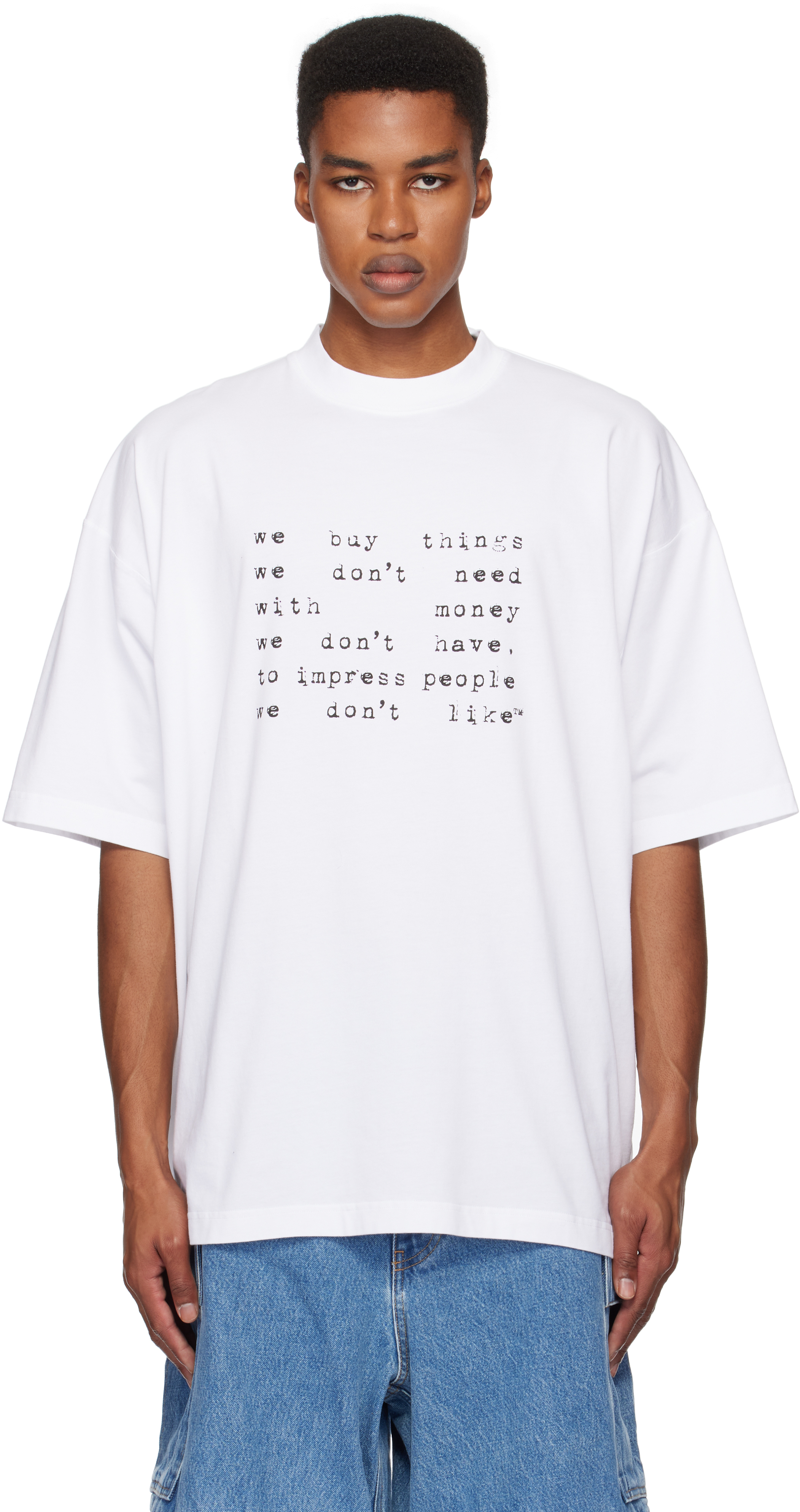 

Футболка оверсайз «We Buy Things» VETEMENTS, белый