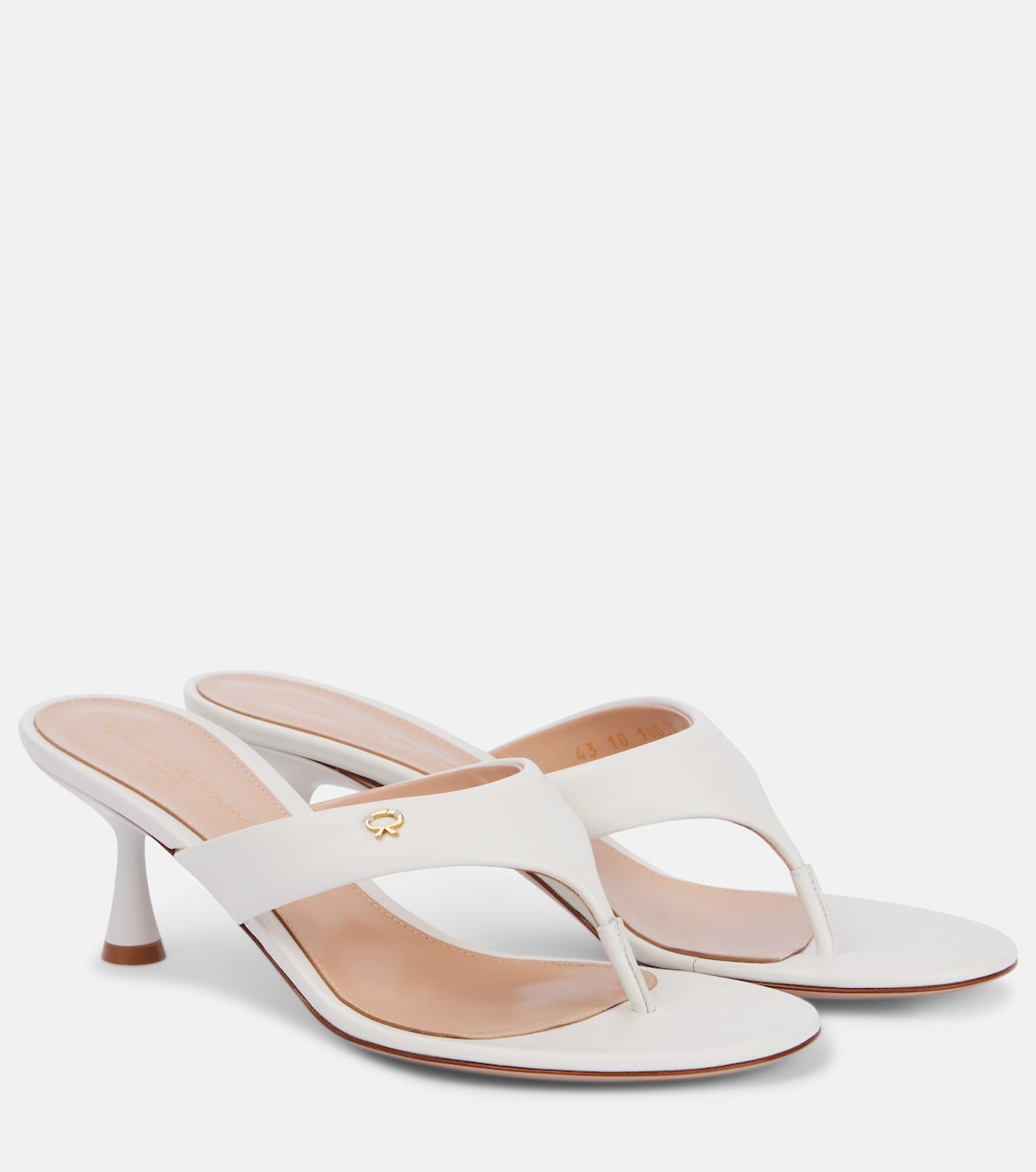 Ascent 55 кожаные мюли Gianvito Rossi, белый