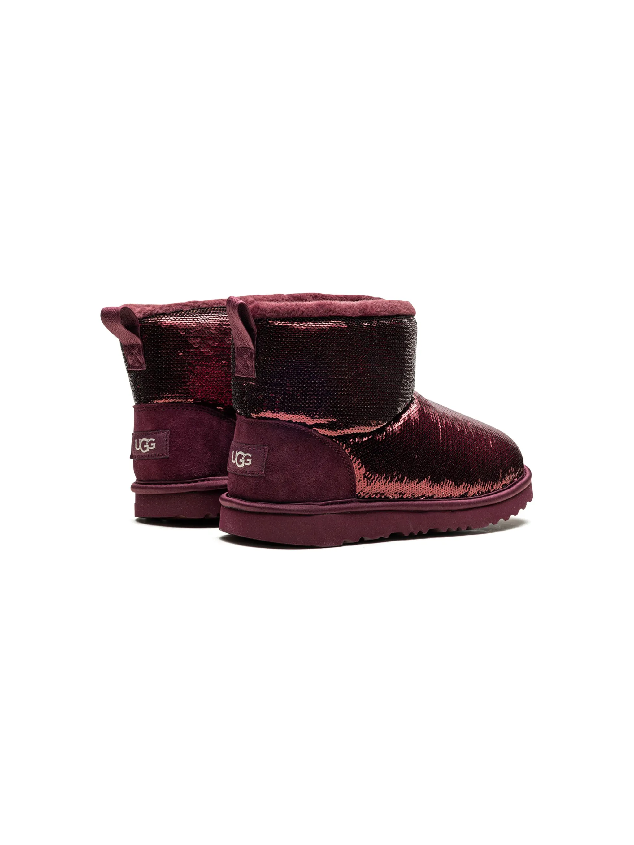Угги Classic Mini Mirror Ball Ugg Kids, красный — фото 3