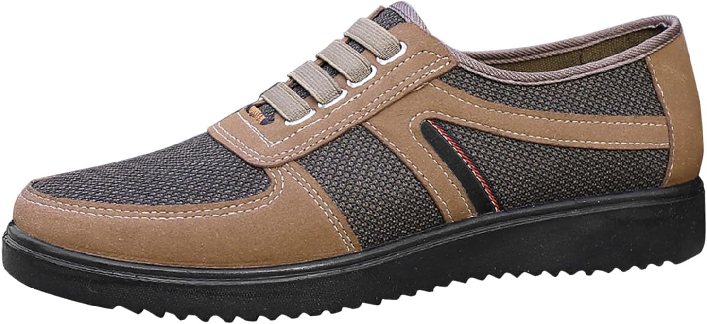 

Мужские повседневные оксфорды платьевого стиля, модные сетчатые деловые кроссовки для ходьбы, удобные легкие туфли с мягкой подошвой Generic, Coffee