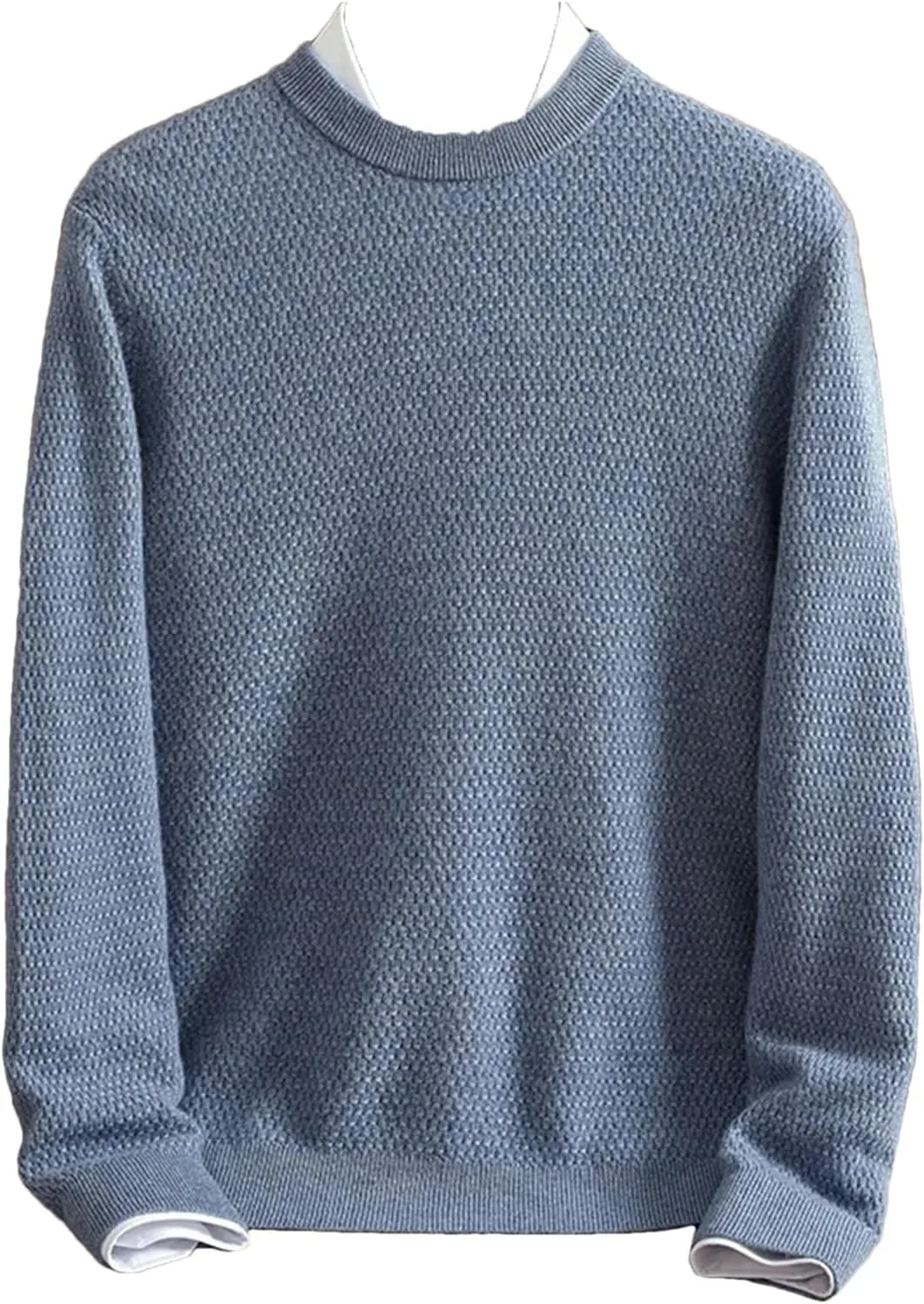 

Vogrtcc мужской свитер с круглым вырезом зимний утепленный кашемировый