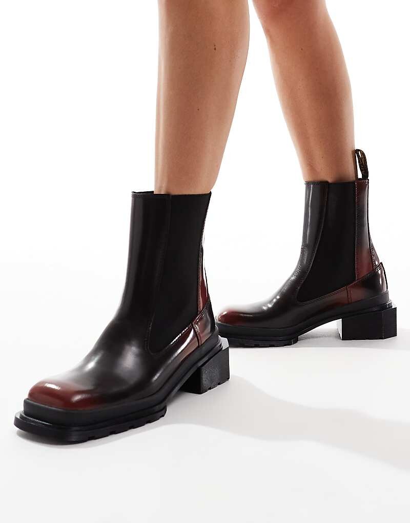 Доктор Martens – Maybole – Ботинки челси из кожи бордового цвета