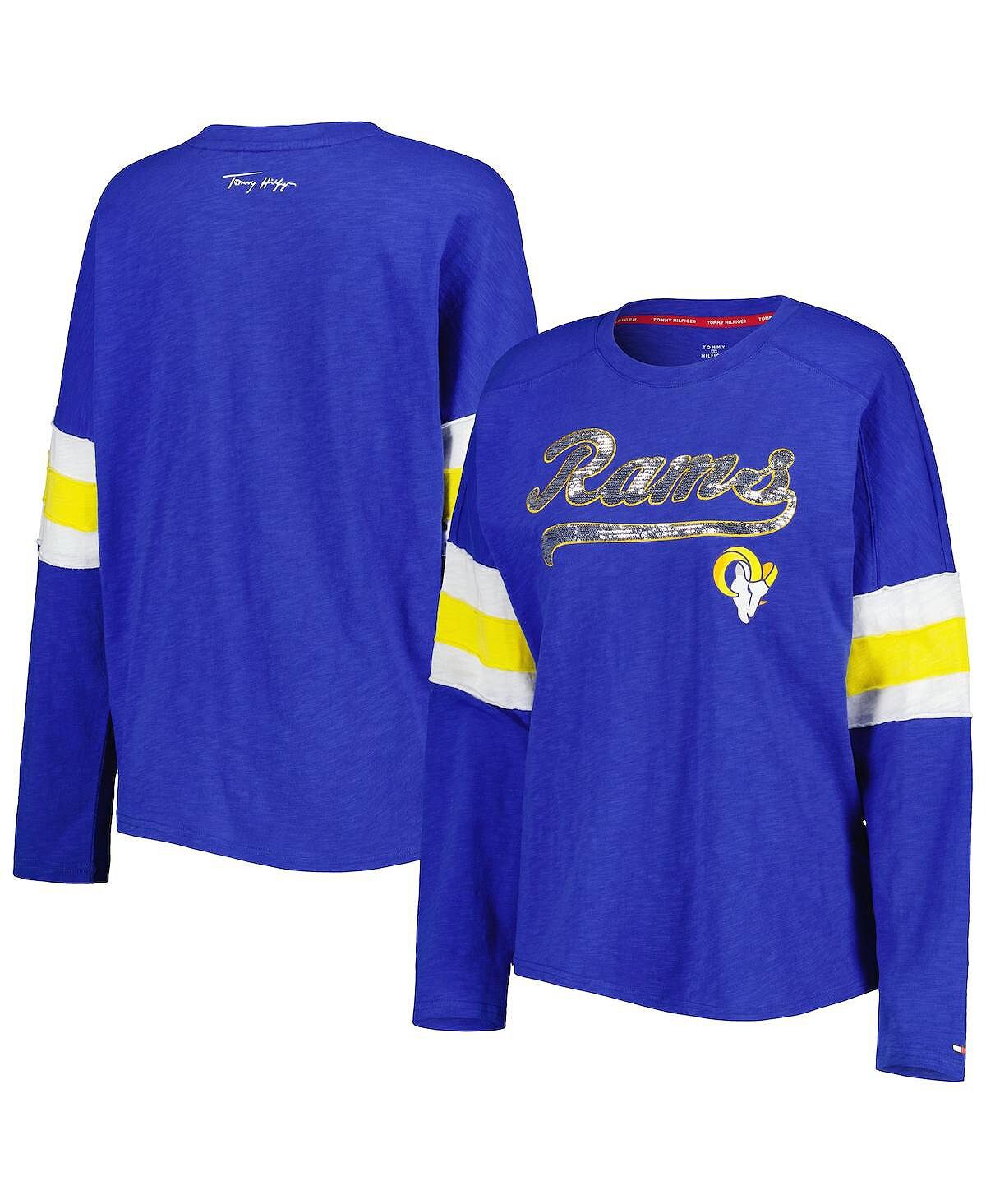 

Женская футболка-туника с длинными рукавами Royal Los Angeles Rams Justine Tommy Hilfiger